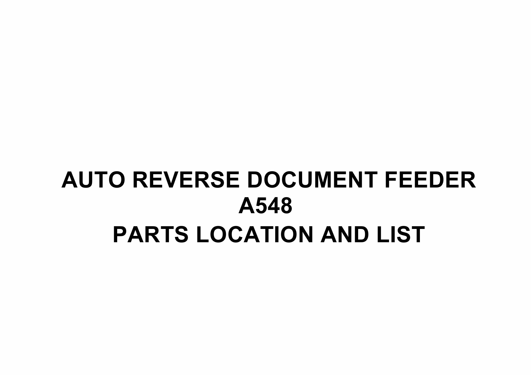 RICOH Options A548 AUTO-REVERSE-DOCUMENT-FEEDER Parts Catalog PDF download-1